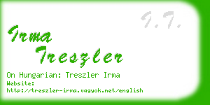 irma treszler business card